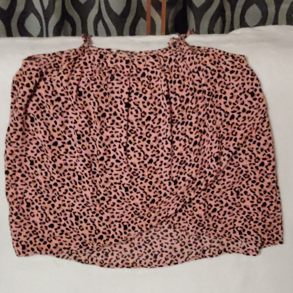 Pink leopard print shirt